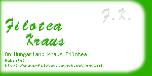 filotea kraus business card